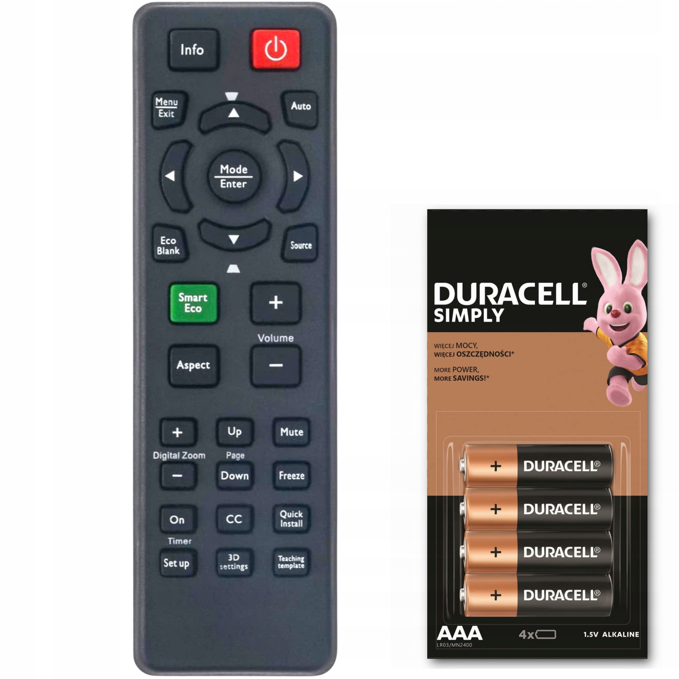 Dálkový Ovladač RCX022 Pro Projektor Benq TW523P TW539 TX501 TX538 W2000 Baterie