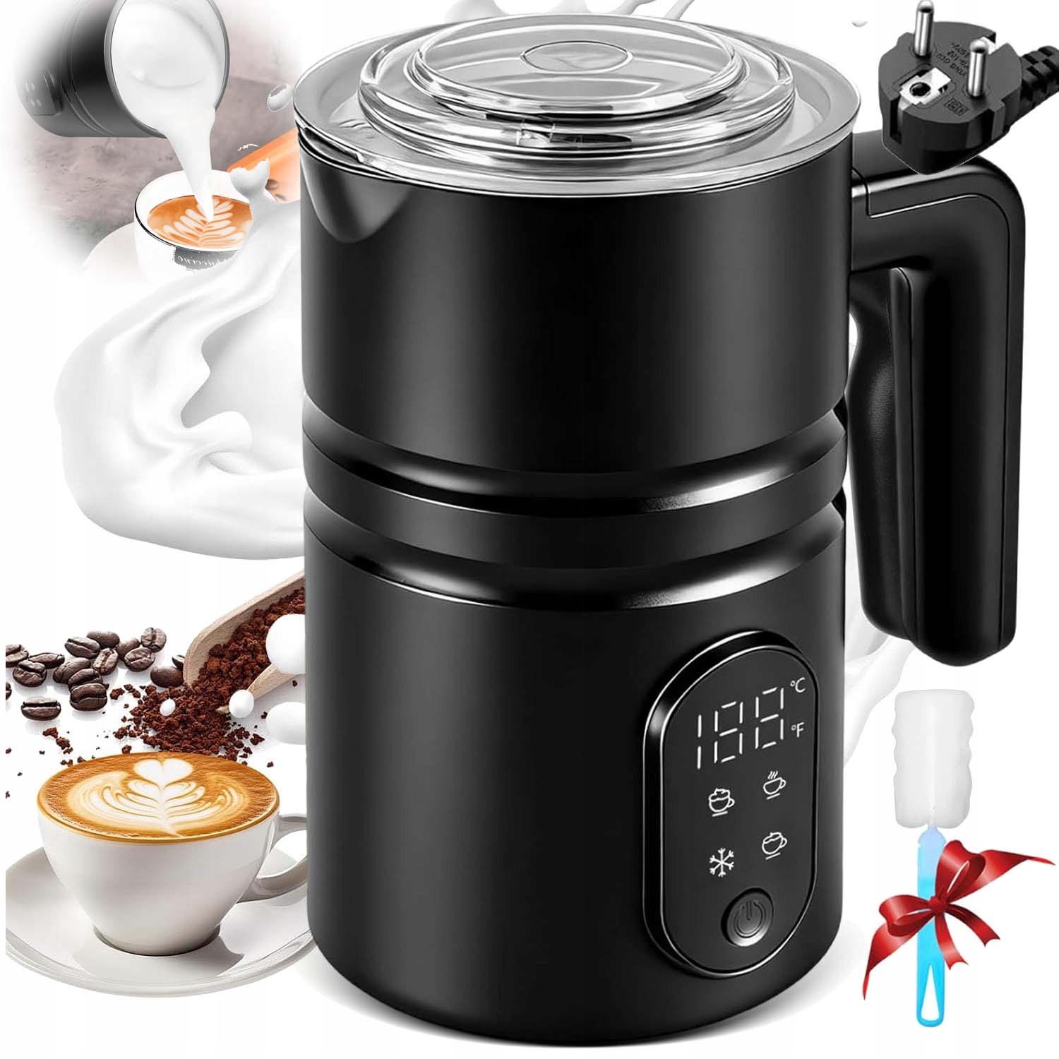 Elektrický Napěňovač Mléka 4V1 350 ML Ohřev Latte Cappuccino 400 W
