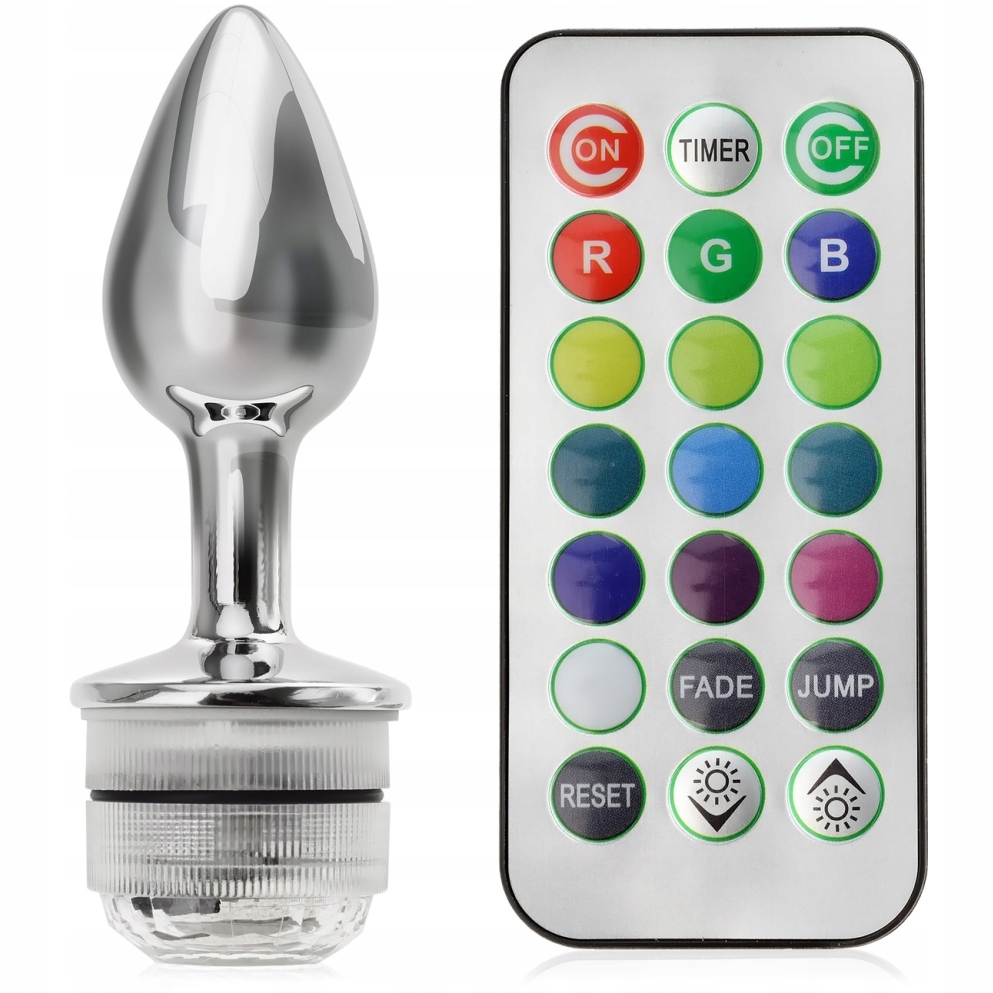 

Świecący Korek Analny Led Stalowy Plug