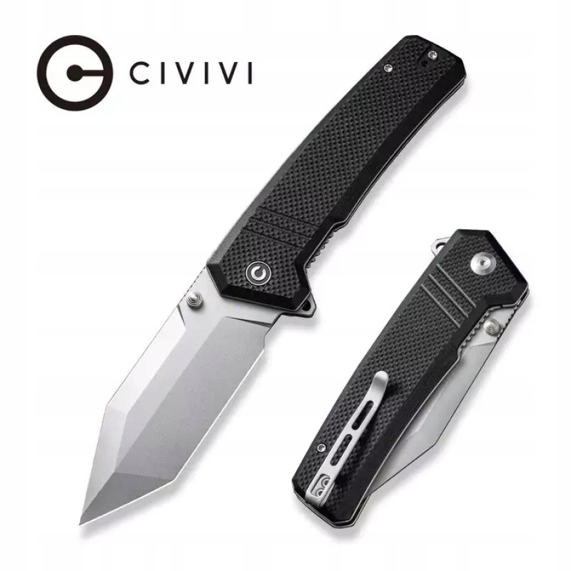 Nóż składany Civivi Bhaltair Black Coarse G10, Stonewashed (C23024-1)