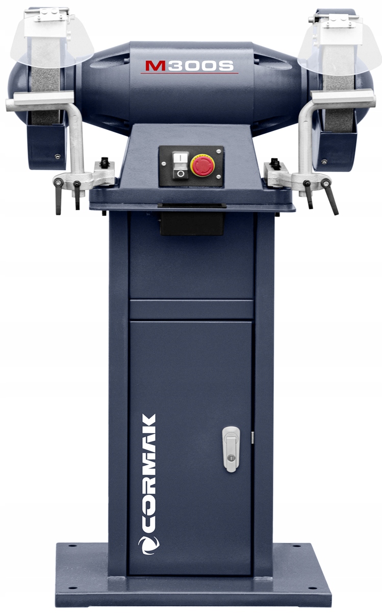 SZLIFIERKA TARCZOWA PRZEMYSŁOWA GRADOWNICA GRATOWARKA Z PODSTAWĄ 300 mm Kod producenta SZLIFIERKA DWUTARCZOWA CORMAK M300S