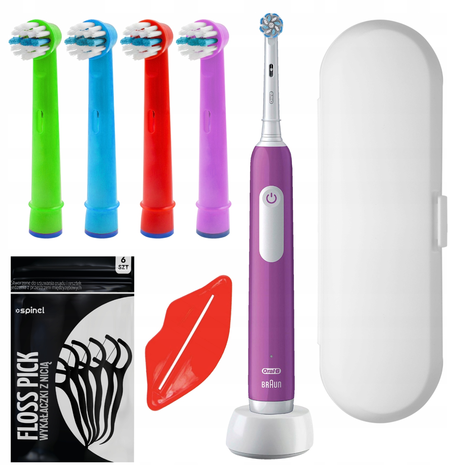 Szczoteczka Do Zębów Dla Dzieci Oral-b Junior 6+ Pro Etui Dodatki Fiolet