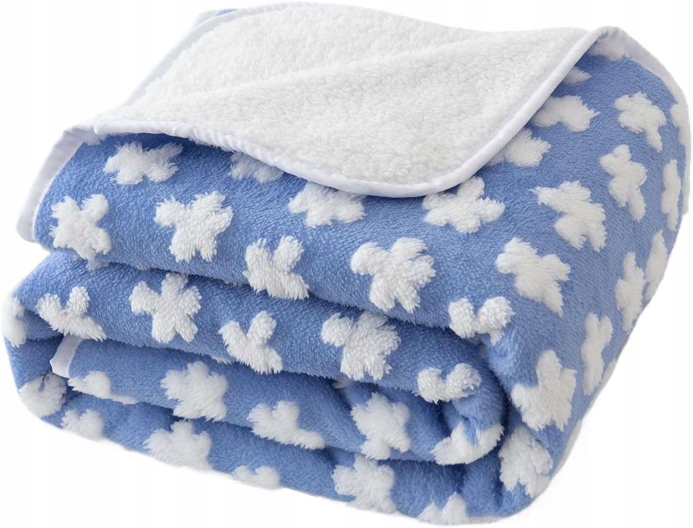 Velká voděodolná deka pro psa s 3D vzorem, měkká a nadýchaná, 160 x 190 cm