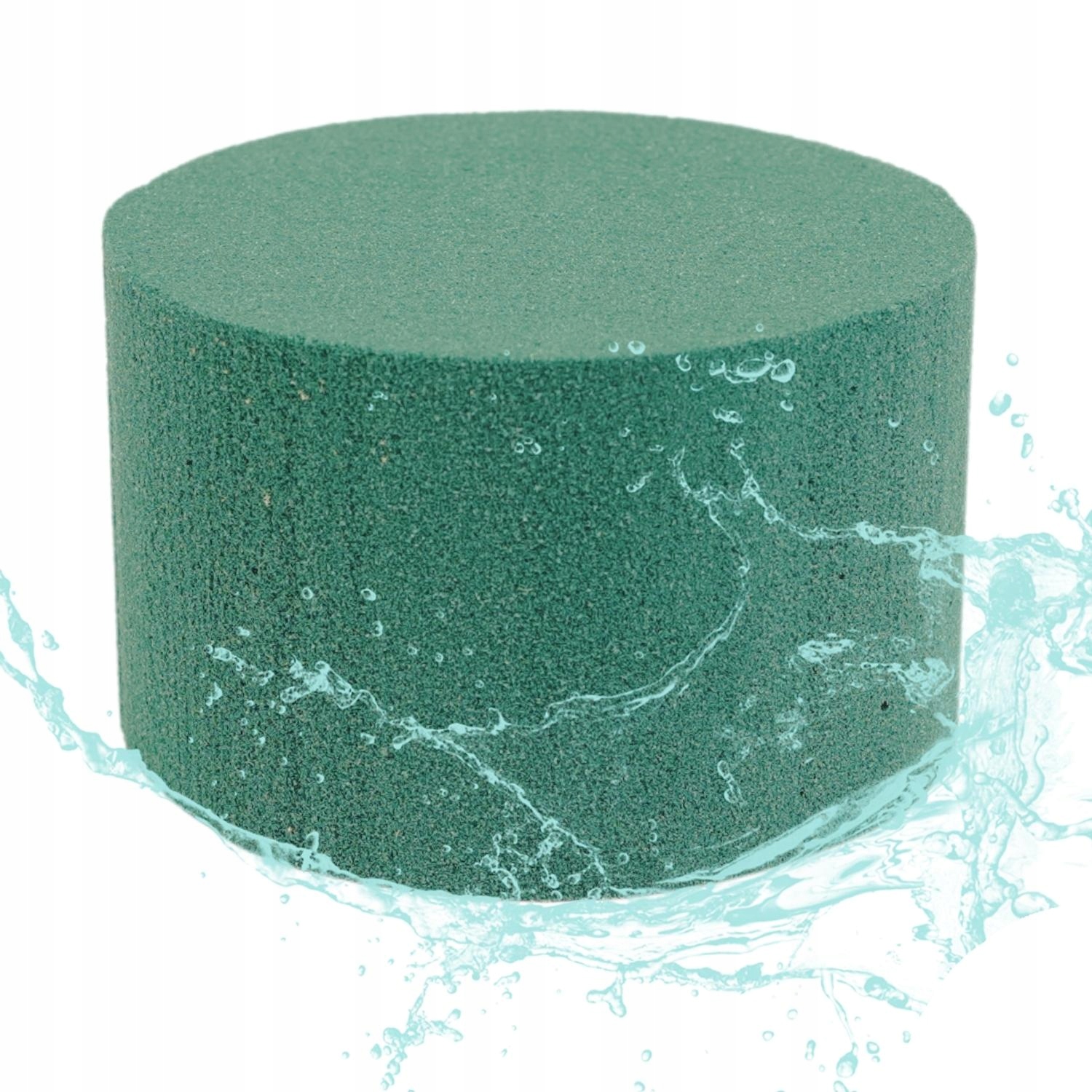 GĄBKA OKRĄGŁA MOKRA DO WAZONÓW PIANKA DO KWIATÓW WKŁAD STABILIZATOR 8cm