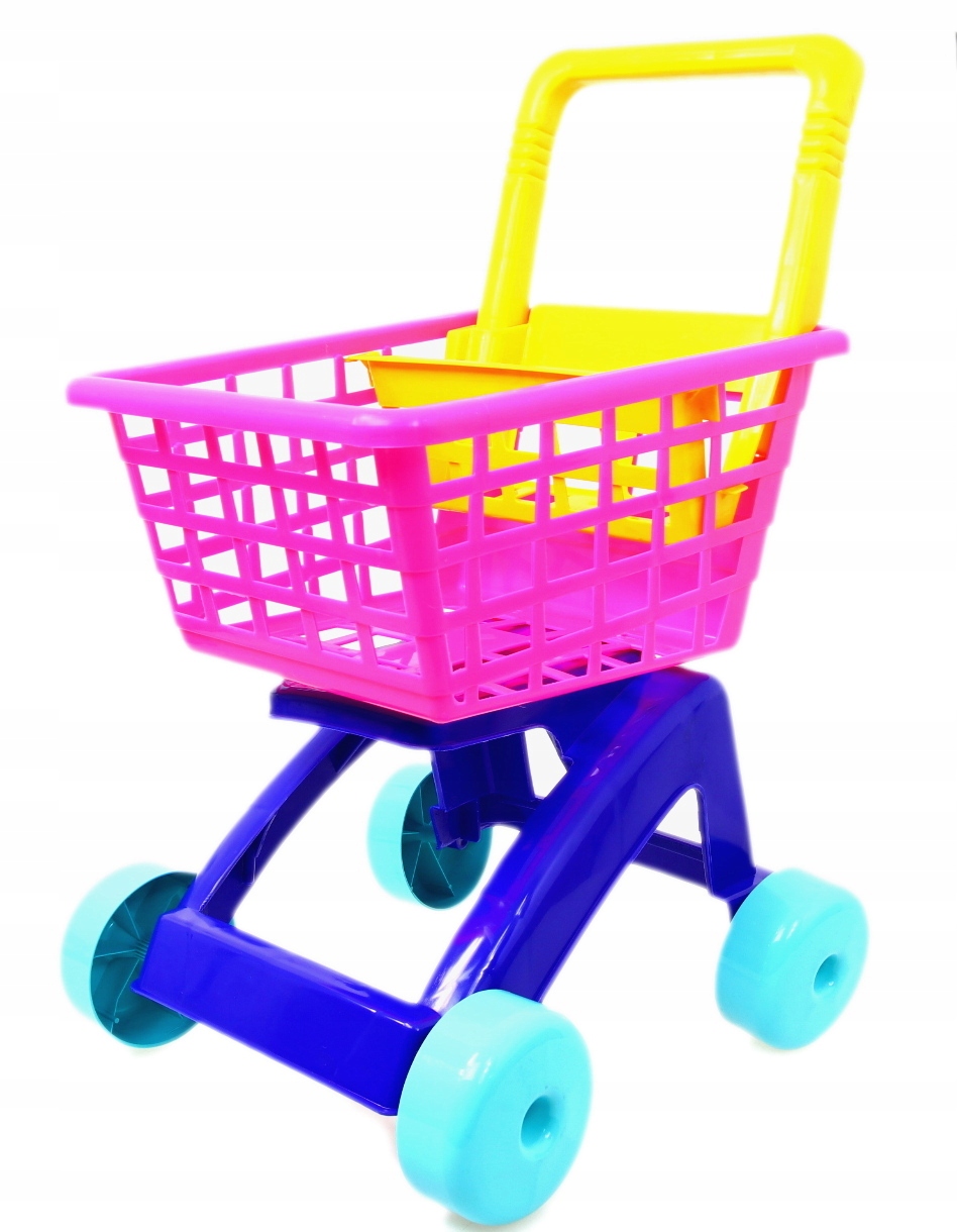

Duży Wózek sklepowy Marketowy dla dzieci 60cm! Róż