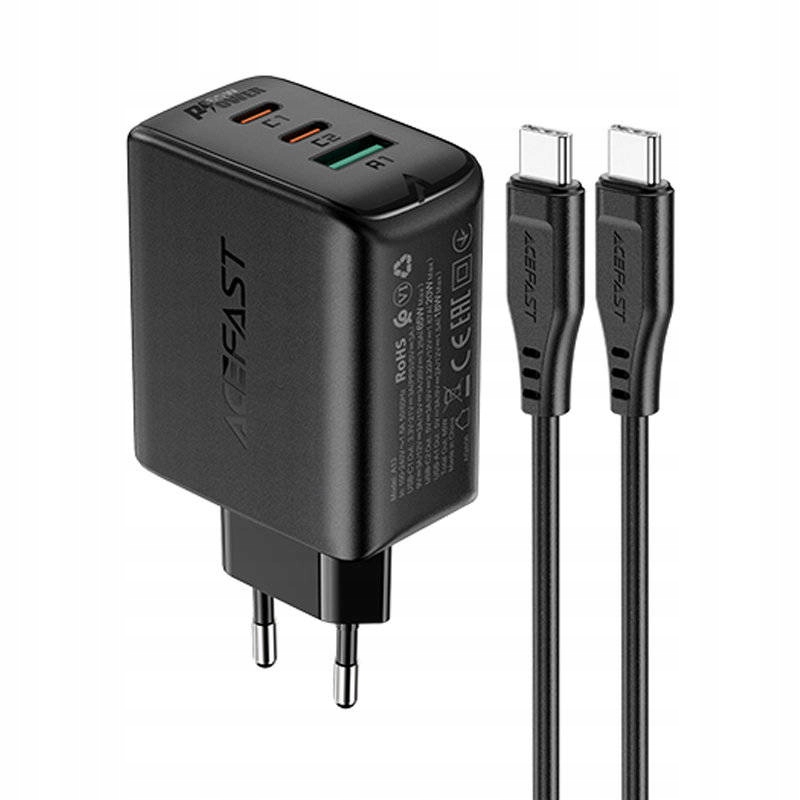 

Acefast 2w1 ładowarka sieciowa 2x Usb-c Usb 65W