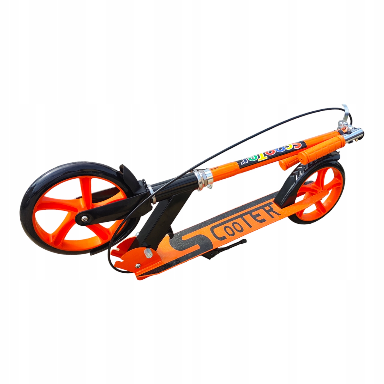 HULAJNOGA DUŻE KOŁA 20cm dla DZIECKA DOROSŁEGO SKŁADANA RĘCZNU HAMULEC Rama Aluminiowa