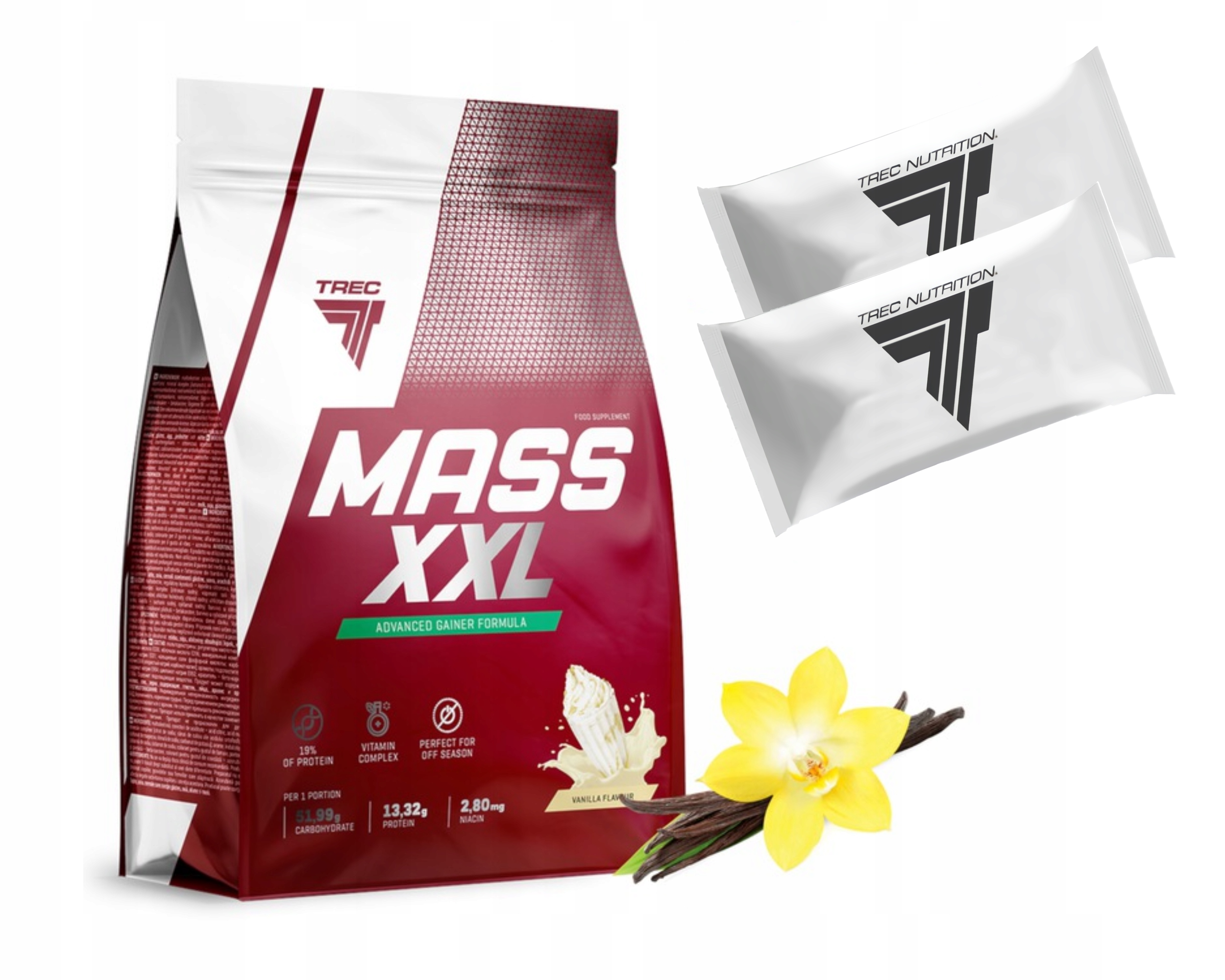 Trec Mass XXL 4800g Gainer Masa Síla Protein Carbo