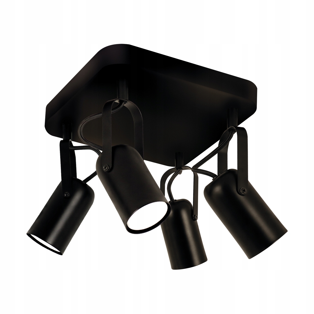 Stropní spotové svítidlo Lofta GU10 4D, černá barva