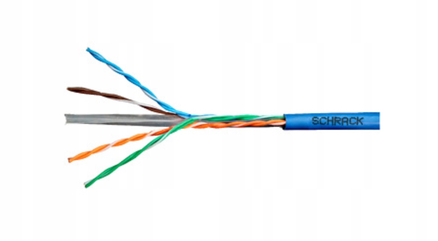 Kábel U/ Utp Cat.6 4x2xAWG24 300 MHz, LS0H modrý, Eca, drôt HSEKU423H4