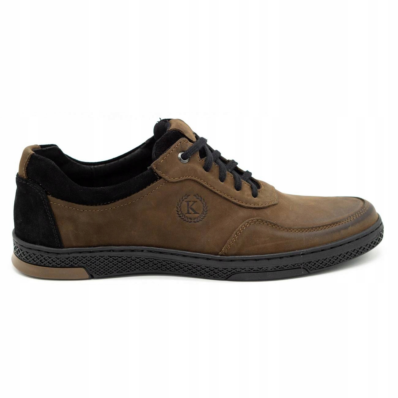 

Buty męskie skórzane casual 918K brązowe 44