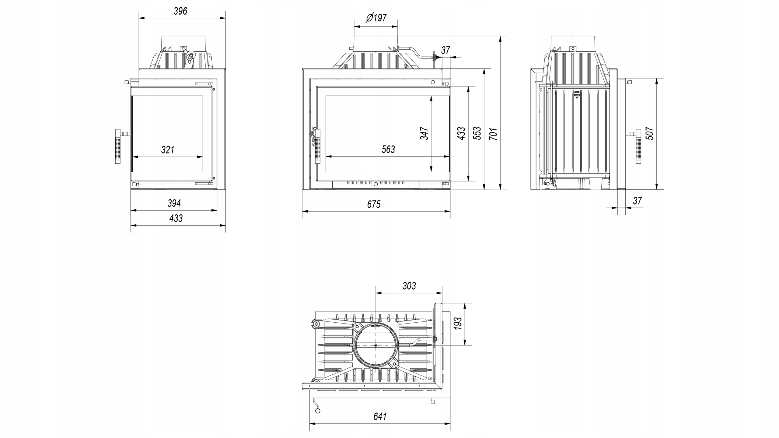 Wkład Kominkowy Kominek Narożny KRATKI SIMPLE 8 kW Prawy Zestaw Akcesoria Moc (kW) 6-10