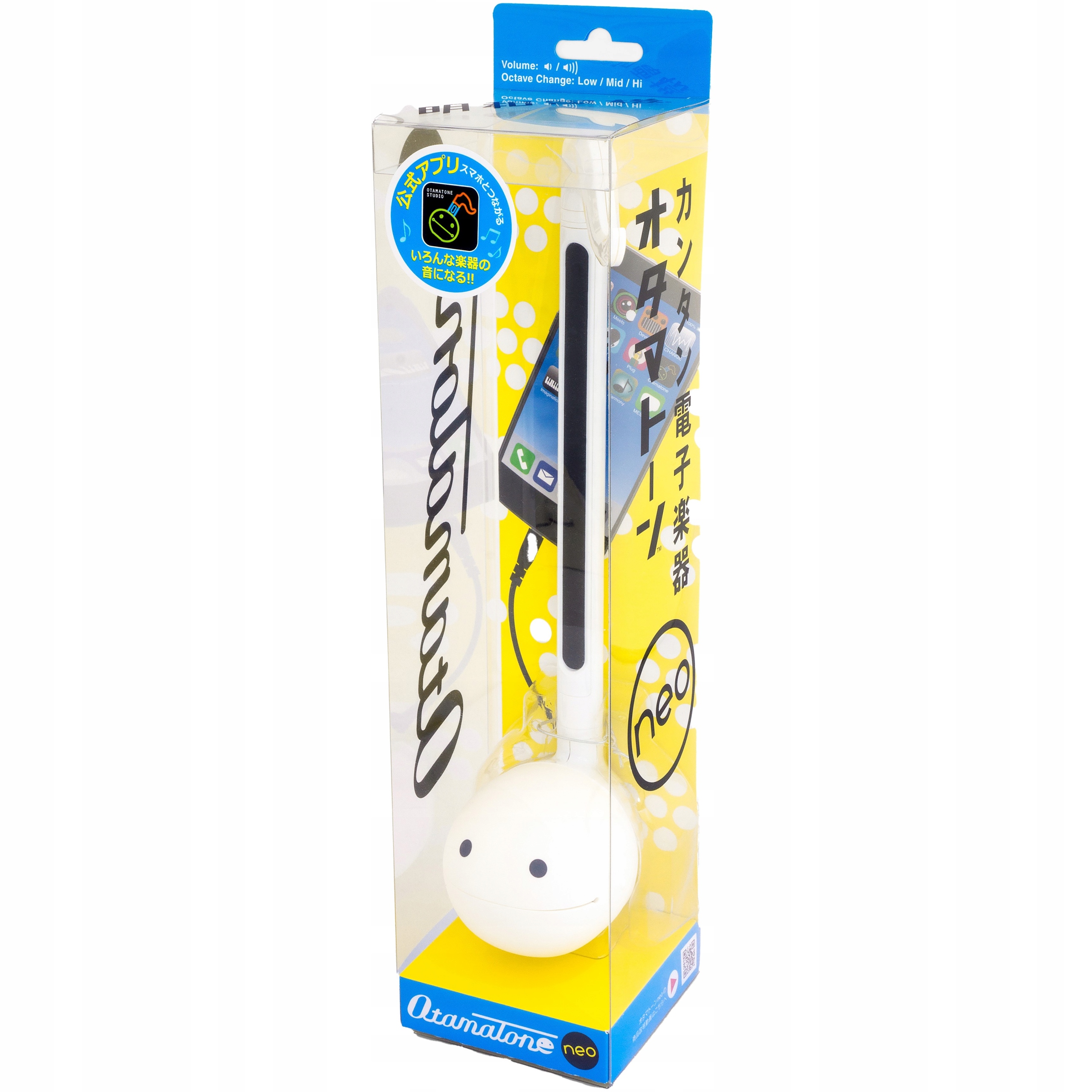 Otamatone Neo Bílý Syntezátor nástrojů Maywa Denki 28,5 cm Android iOS