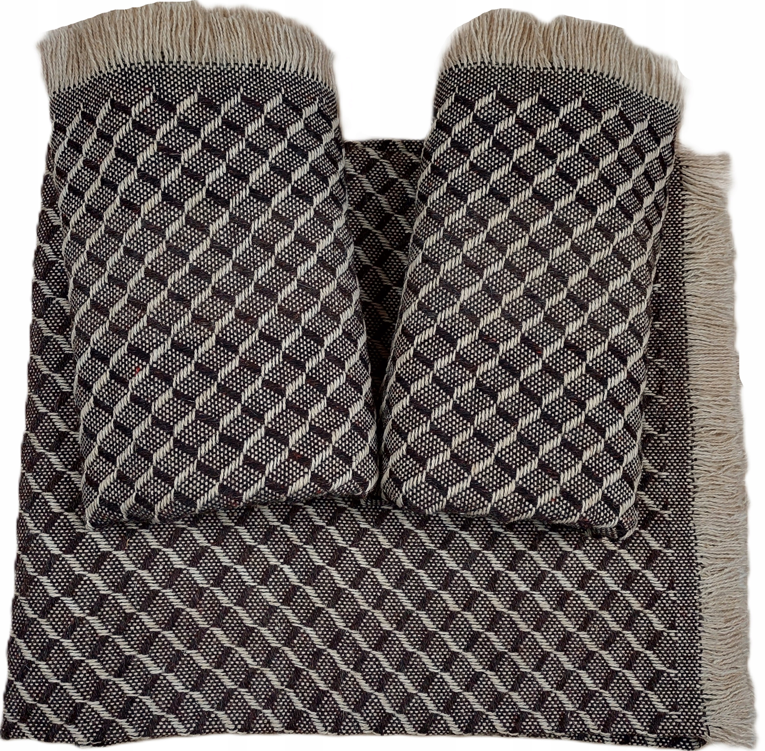 KOMPLET NARZUTA NA KANAPĘ 170x205 I DWA FOTELE 60X170 BRĄZOWA BEŻOWA POLSKA