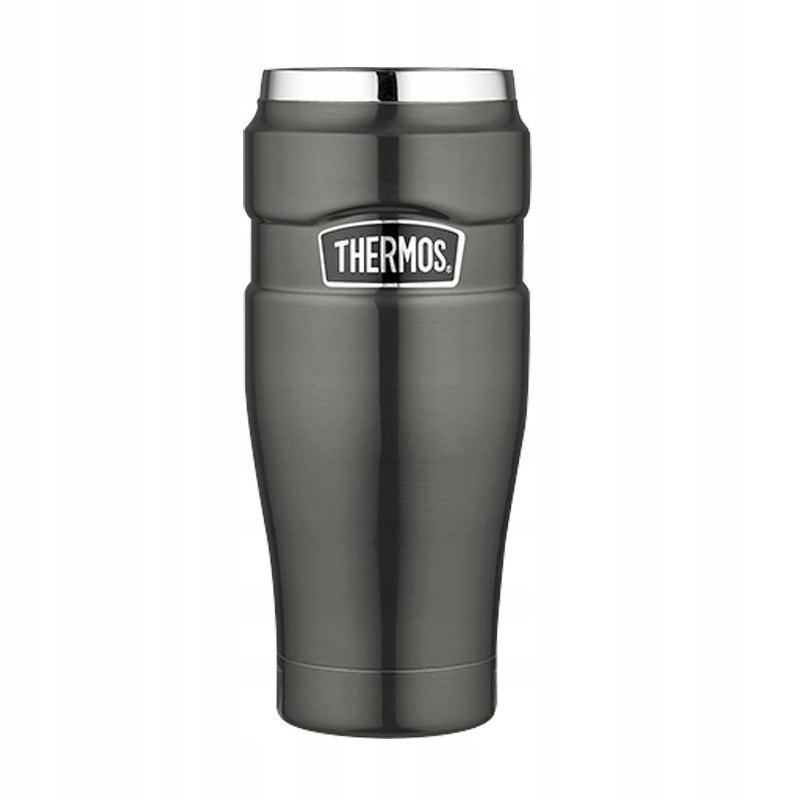 Thermos, Wodoszczelny termokubek metaliczny szary, 470 ml