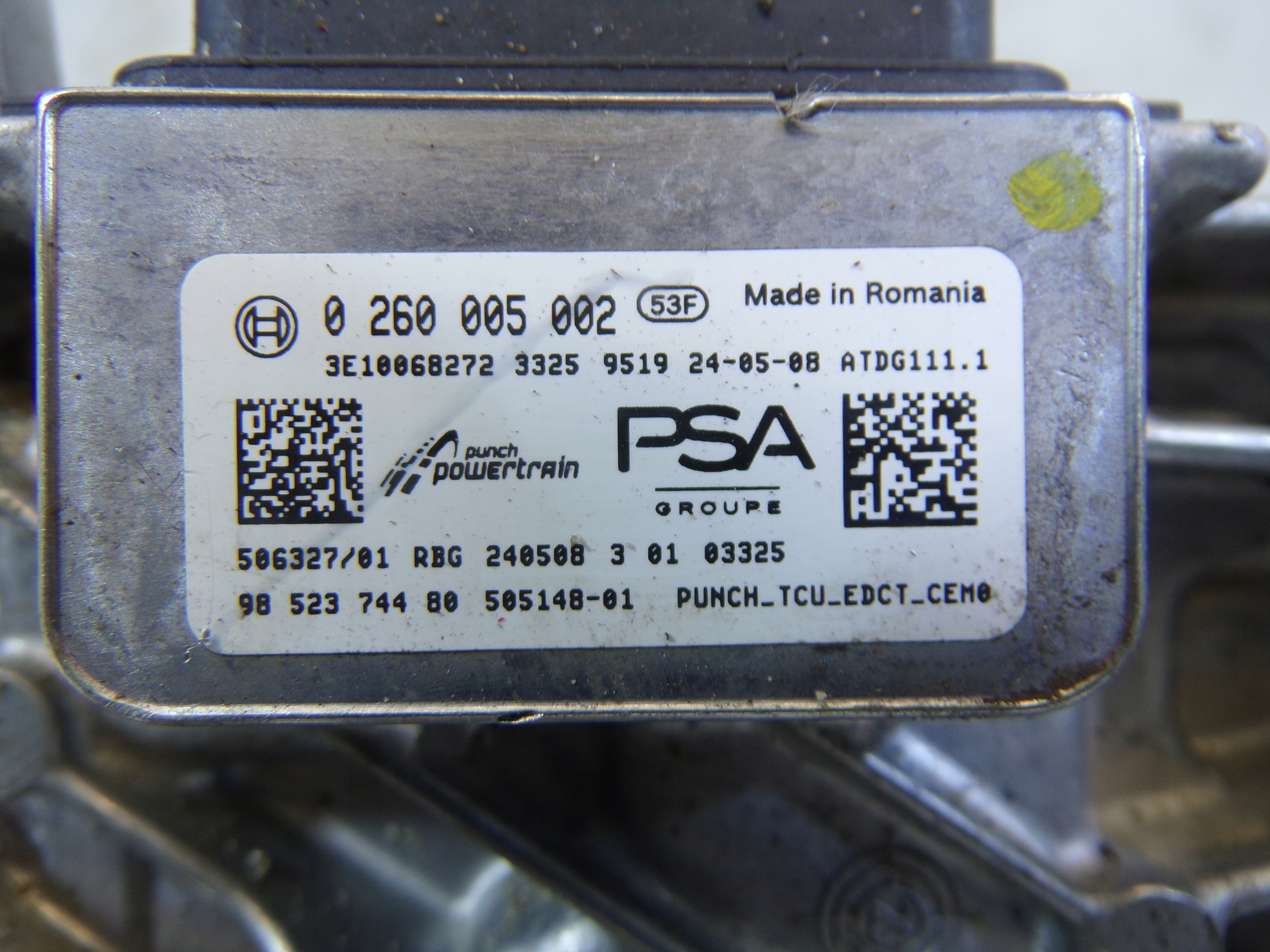 computer control unit of the engine PEUGEOT 3008 0260005002 / 9852374480