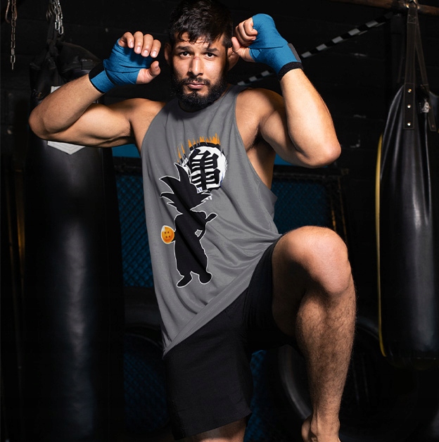 TANK TOP DRAGONBALL GOKU DRAGONBALL 3 Dekolt okrągły