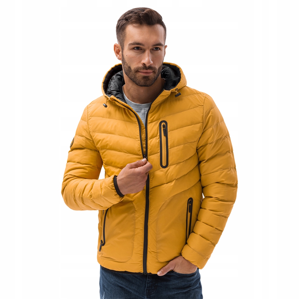 

Kurtka męska ocieplana pikowana C356 żółta XL