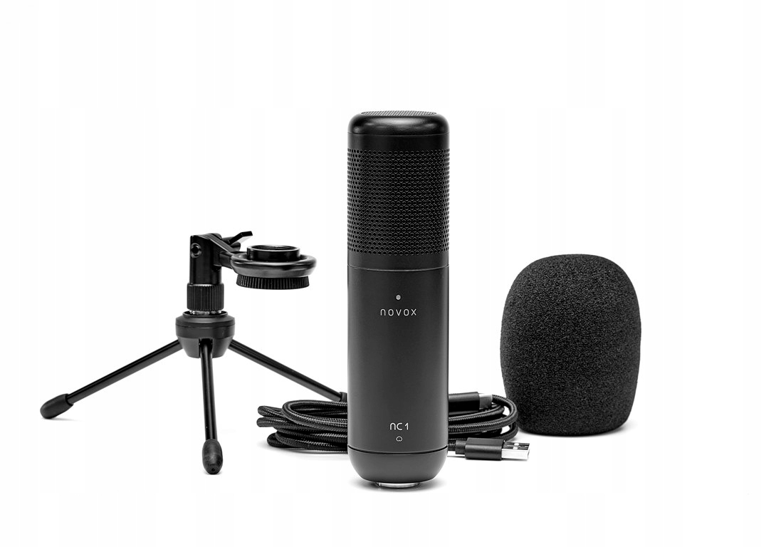 NOVOX NC-1 NC1 BLACK USB-C MIKROFON POJEMNOŚCIOWY + POP FILTR + RAMIĘ EAN (GTIN) 5902349392110