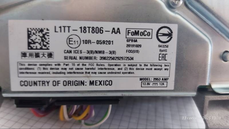 AMPLIFICATORE FORD FIESTA MK8 L1TT-18T806-AA