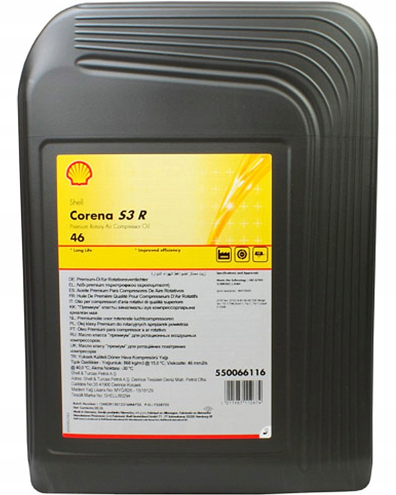 550066116 Olej Shell Corena S3 R 46 20L Jerry Can Do Sprężarek