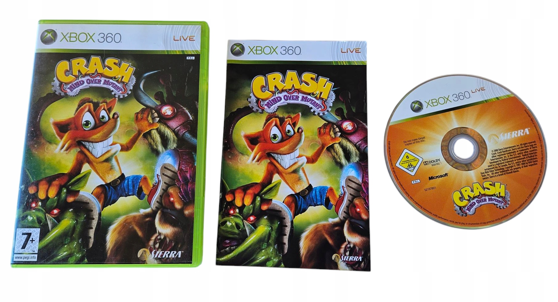 XBOX 360 CRASH BANDICOOT: MIND OVER MUTANT Xbox 360