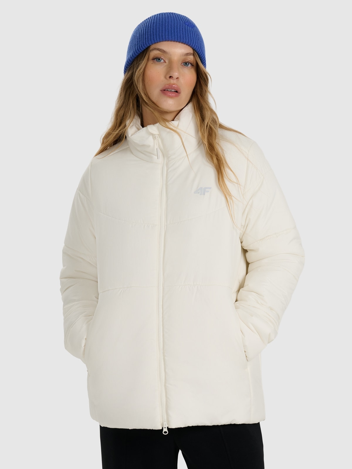 4F Dámská přechodová bunda Béžová L