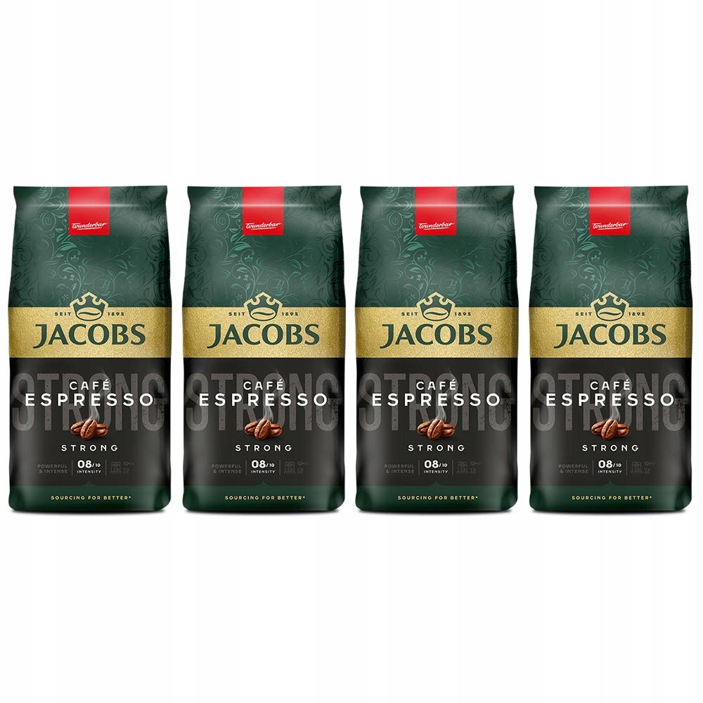 Kawa ziarnista Jacobs Espresso Strong zestaw kaw 4x 1kg