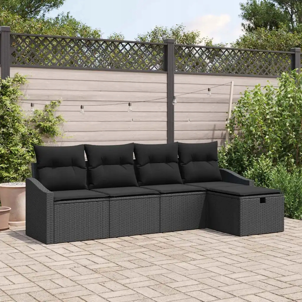 vidaXL Set pohovek s polštářem 6 pcs polyratan