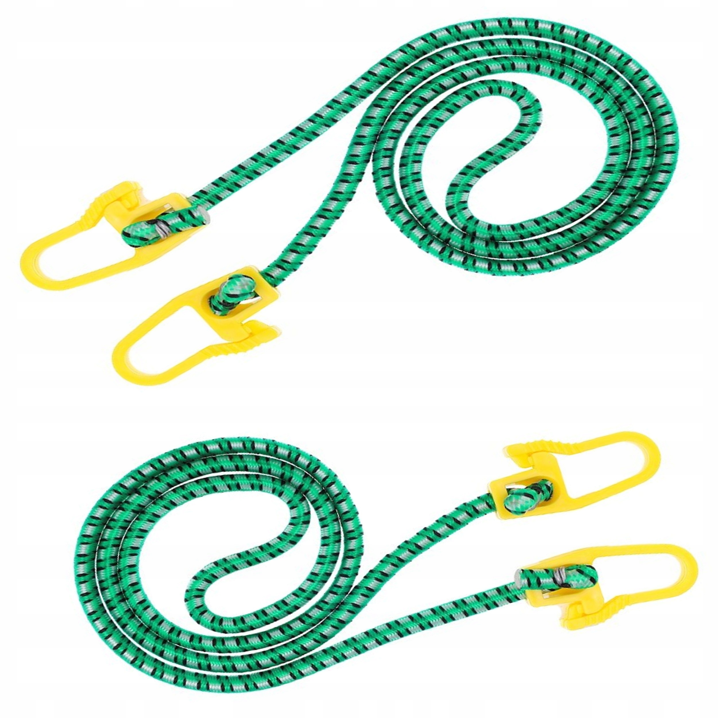 2x Linka Pas Guma Do Mocowania Bagażu Z Haczykami 7mm x 100cm