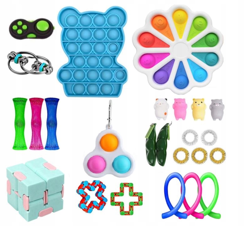 

Zestaw Zabawek Antystresowych Fidget Toys Pop it L