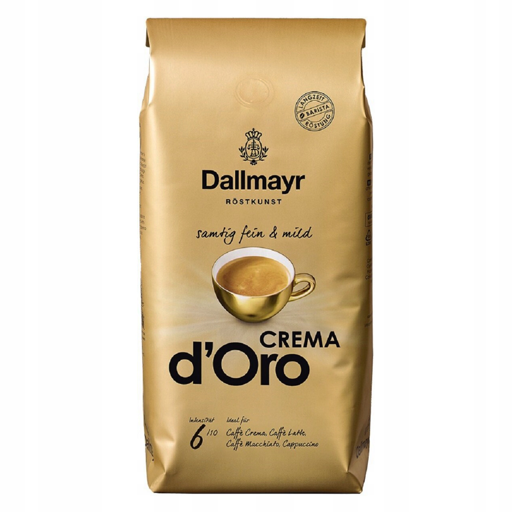 Levně Dallmayr Crema D'oro káva zrnková Směs Zrn 1 Kg