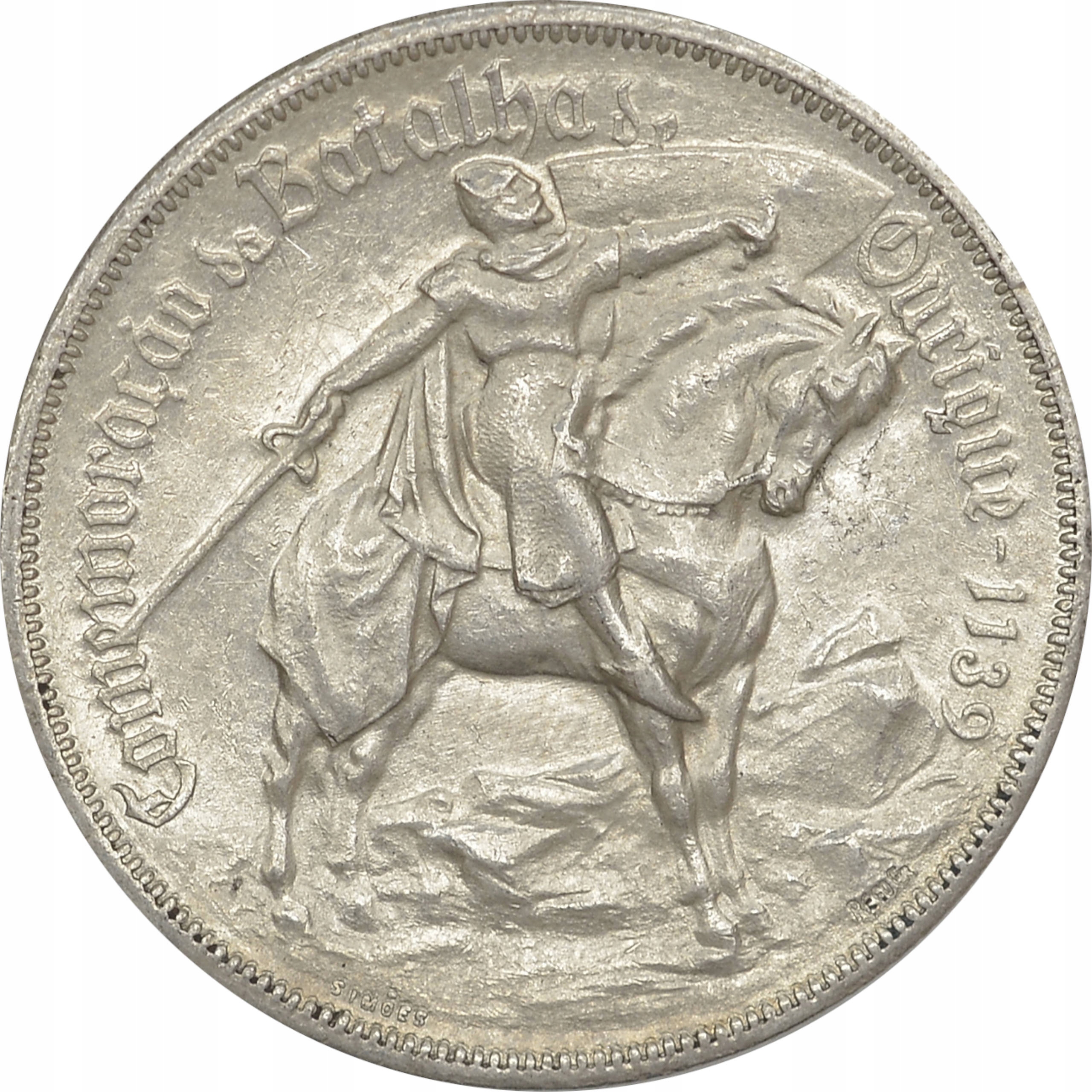 11.iu.PORTUGALIA, 10 ESCUDOS 1928 BITWA p.OURIQUE