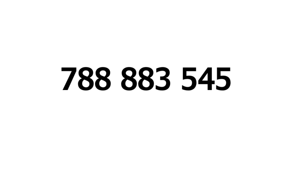 Zlaté číslo 788 883 545