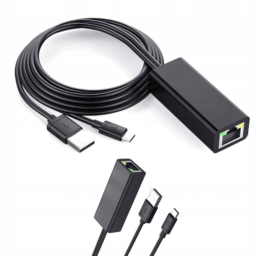 ADAPTER USB 2.0 ETHERNET RJ45 LAN KOMPATYBILNY Z FIRE TV 4K STICK