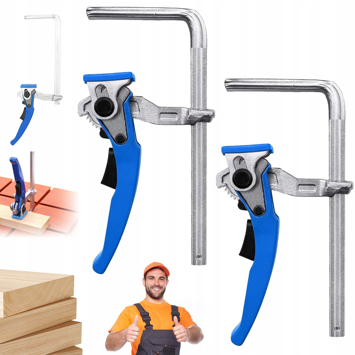 Páková Truhlářská Svěrka 160 MM 60 MM 220 Kg Pro Lepení A Montáž 2KS