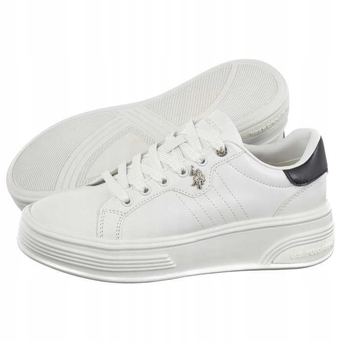 Dámské tenisky U.s. Polo Assn. Asuka001A Whi-Blk Bílé
