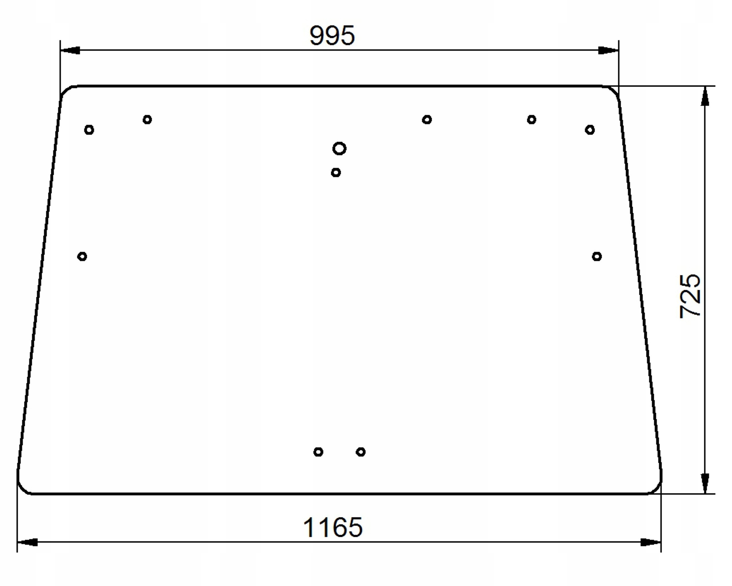 sklo Kubota zadní G710-71010