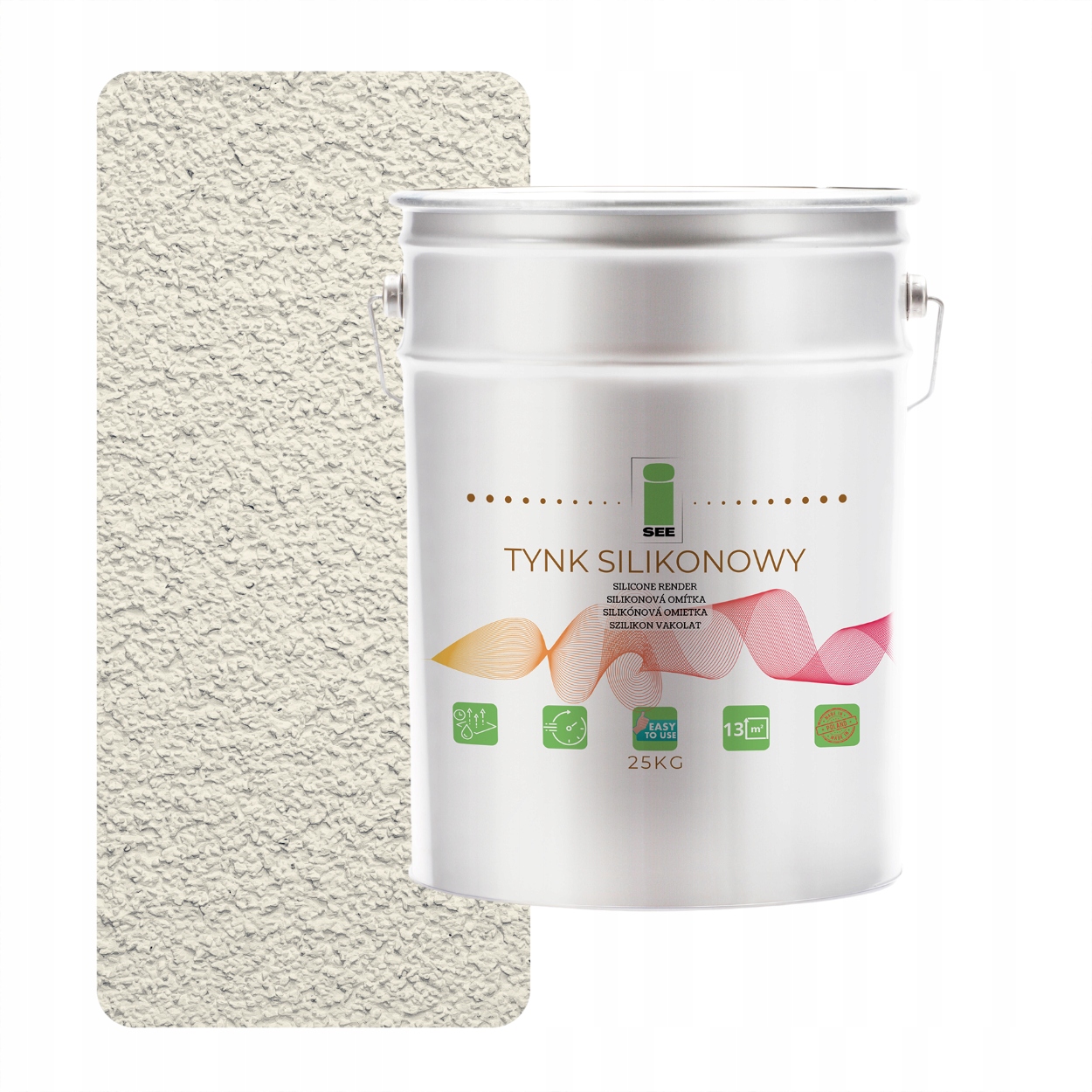 Silikonová Fasádní Omítka Bílá Lehce Béžová 1.5 MM Paropropustná 25 kg