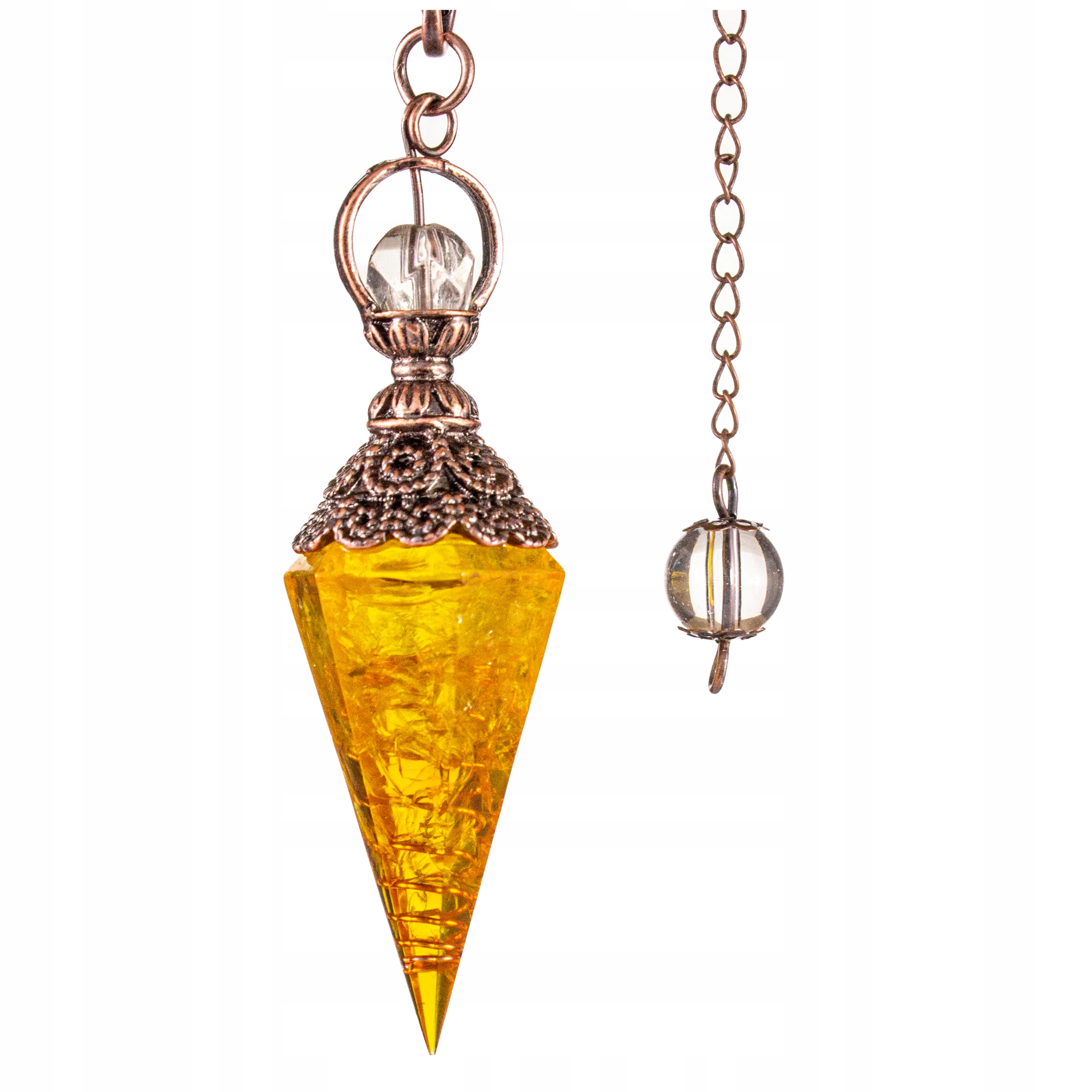 Piękne Wahadełko Orgonit Cytryn Radiestezja Wahadło Harmonia