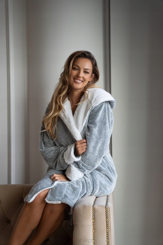 Teplý měkoučký župan Sharon kapuce vel M