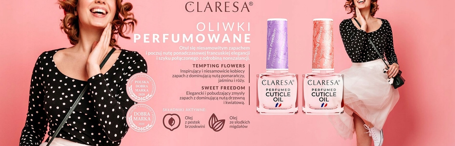 CLARESA CUTICLE OIL OLIWKA DO SKÓREK PERFUMOWANA PRETTY BLOOM Zapach kwiatowy