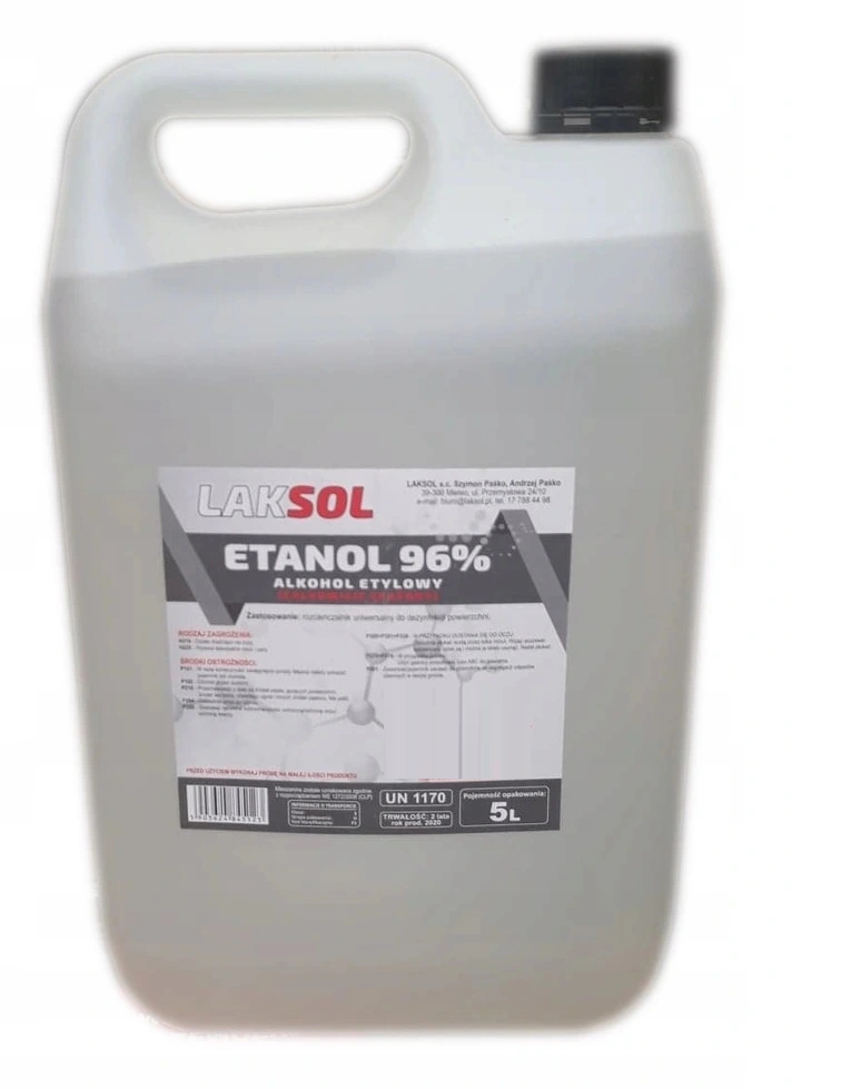 

Alkohol Etylowy Etanol Spirytus 96% 5L Dezynfekcja