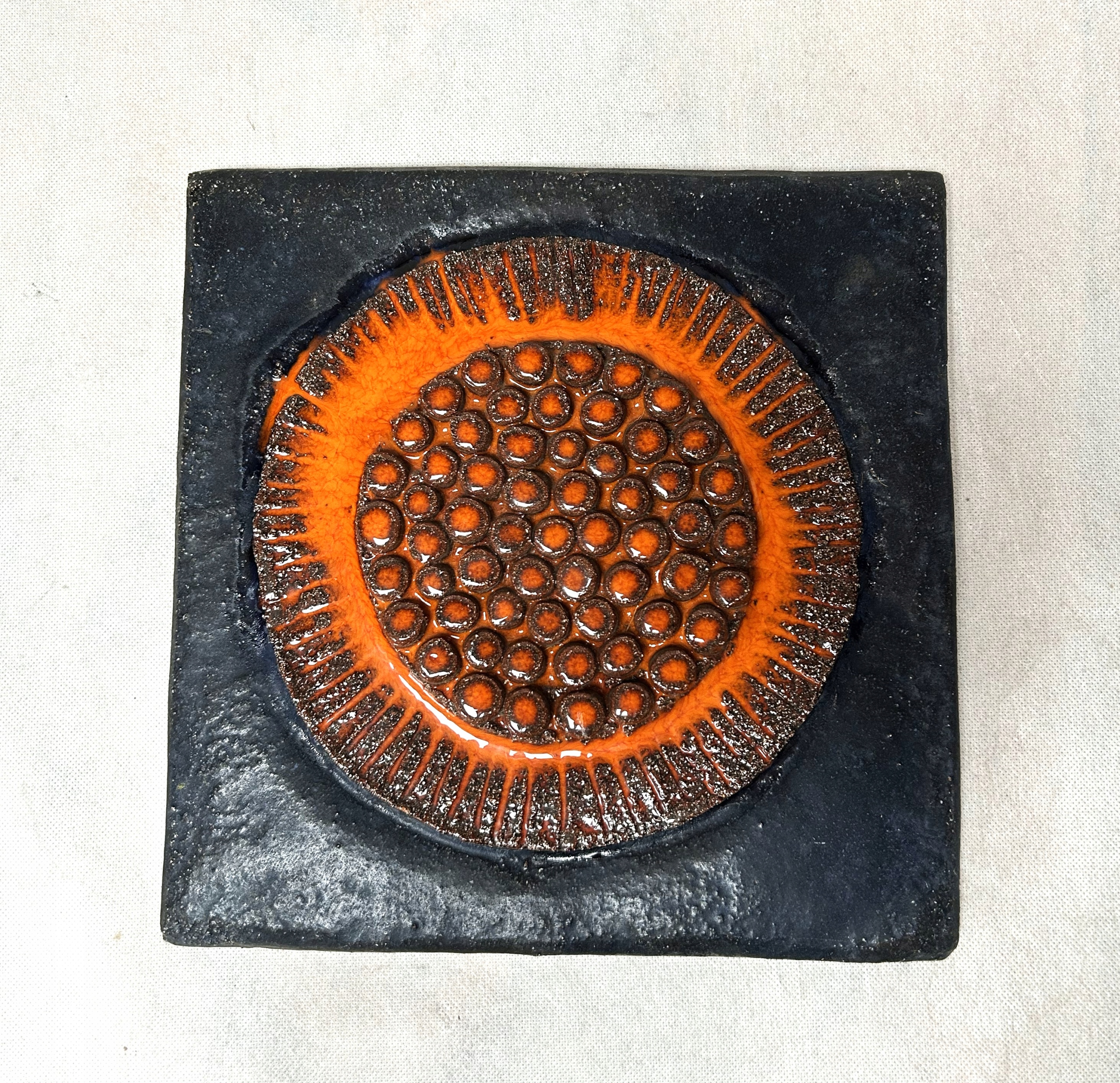 Ceramiczna płyta ścienna vintage lata 60/70