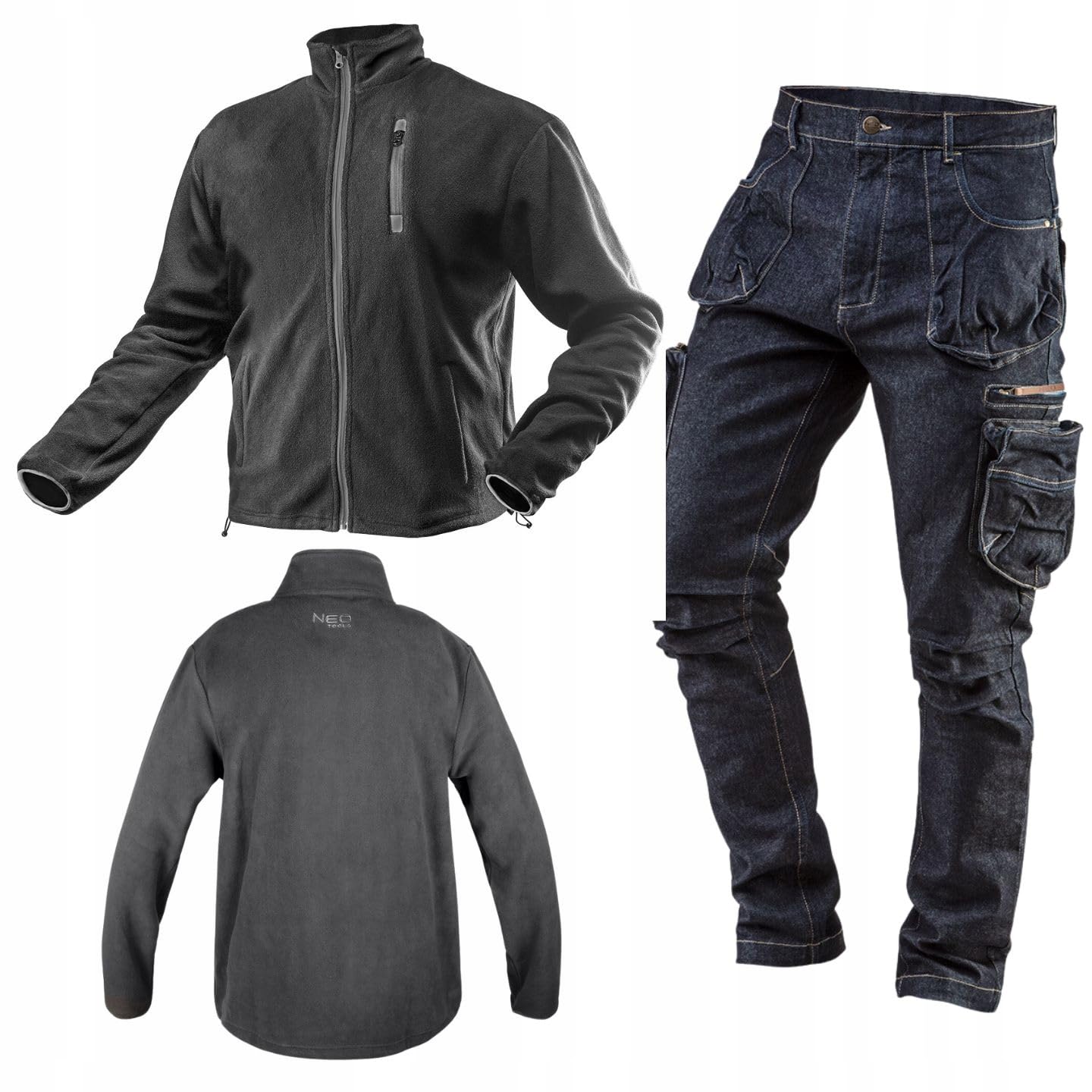 Neo Polar Spodnie Denim Stretch Mocne Robocze Jeans Komplet Odzieży Bhp