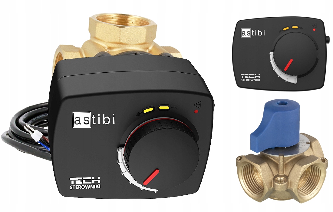 ZESTAW ZAWÓR 3 DROGOWY 1 CAL SIŁOWNIK TECH ASTIBI