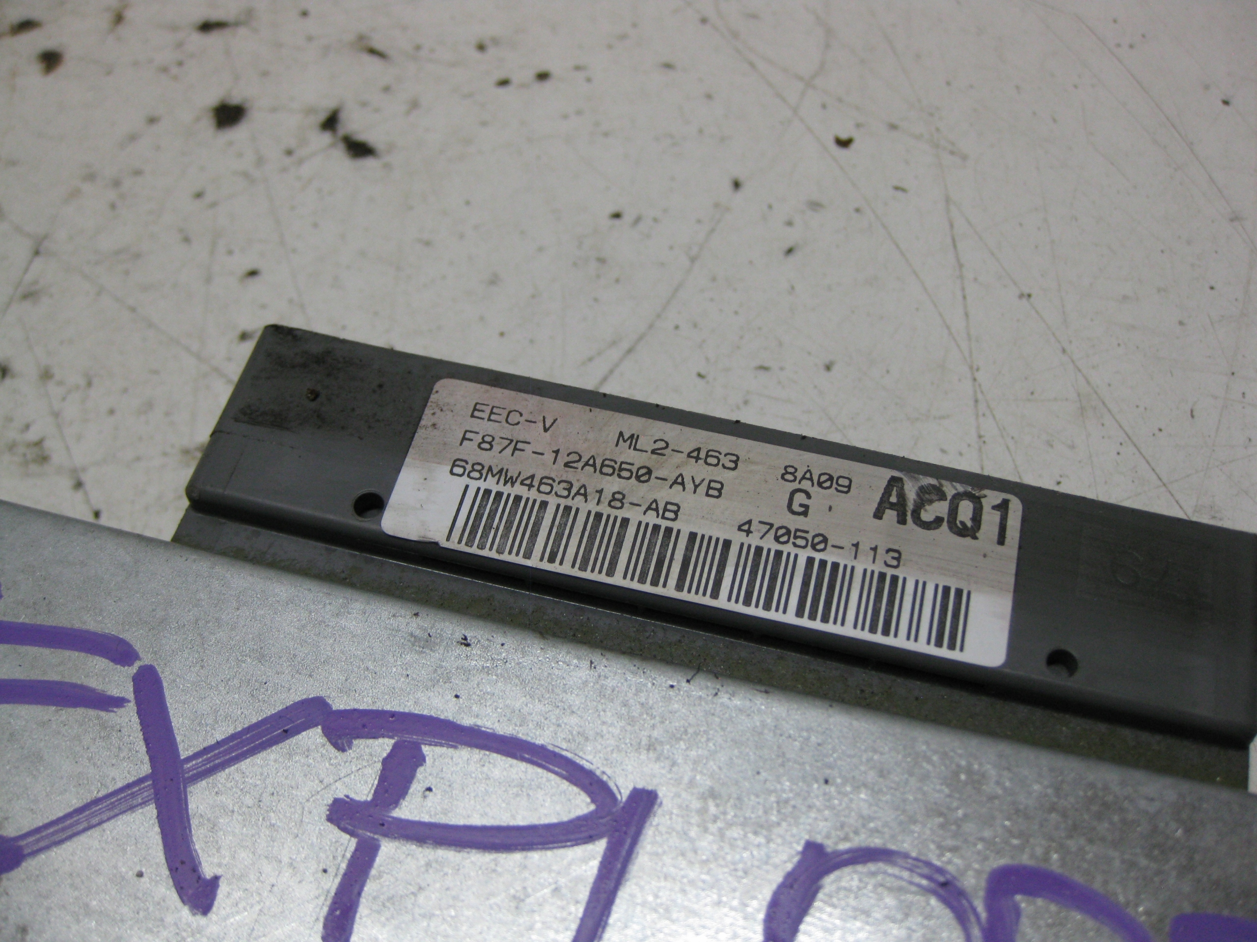 FORD EXPLORER II FL 98R 4.0 V6 computer control unit of the engine F87F-12A660-AYB
