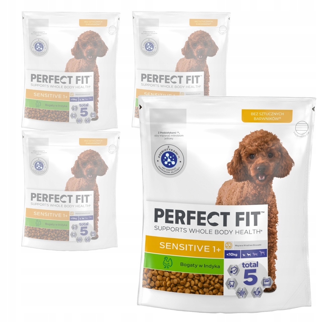 Perfect Fit Sensitive Suché Krmivo s krůtím masem pro psy malých plemen 4x825 g