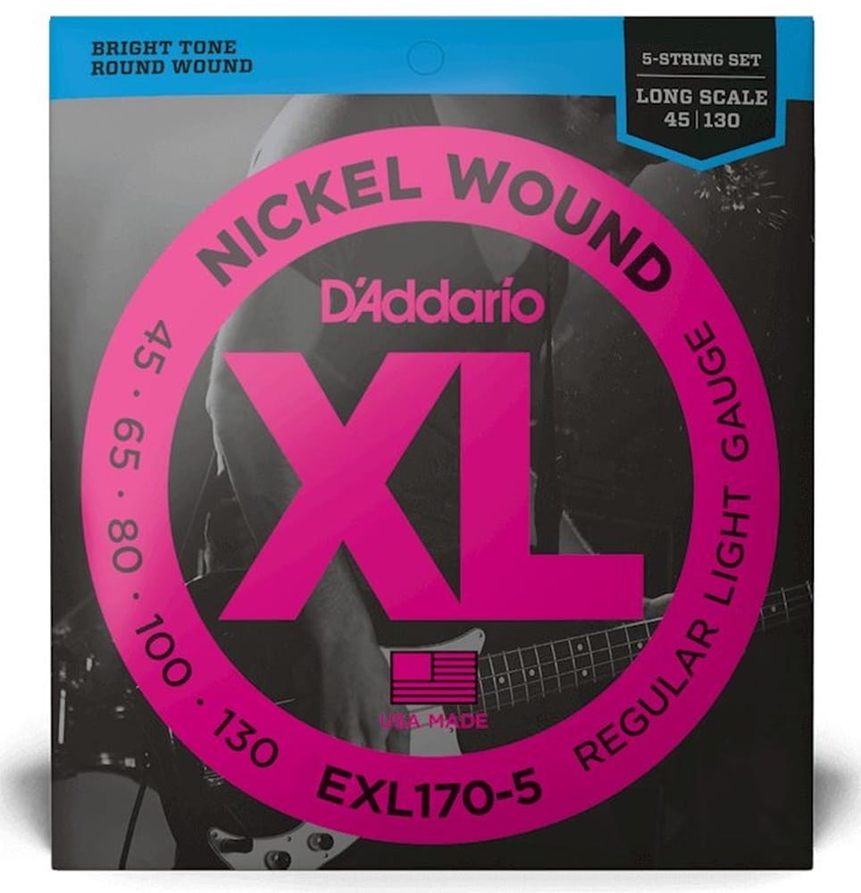 D'Addario EXL170-5 struny pro basovou kytaru 45-130