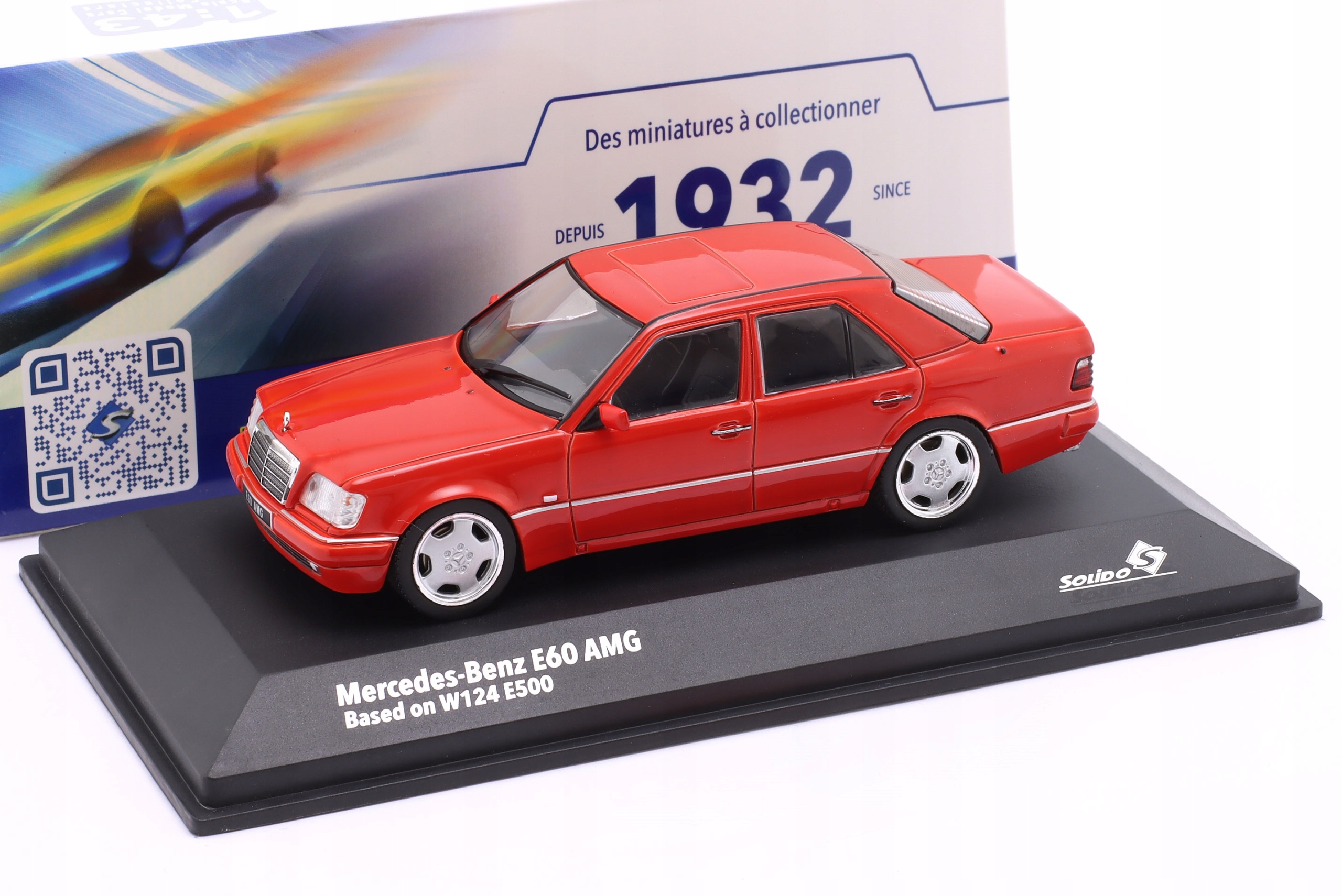 SOLIDO MERCEDES-BENZ E60 AMG (W124) E500 Signal Red 1:43